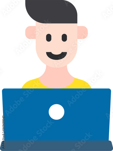 man illustration on a white background     