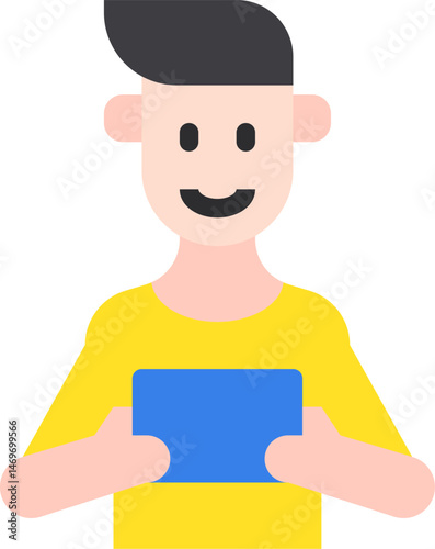 man illustration on a white background     