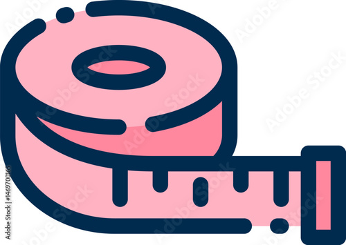 measurement illustration on a white background     