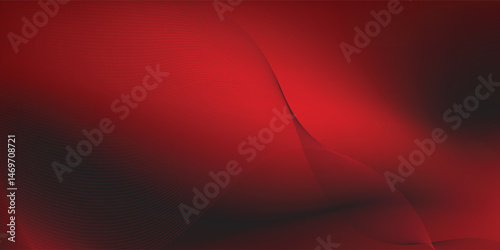 Dark red abstract background with ultraviolet neon glow, blurry light lines, waves