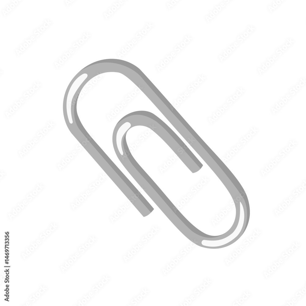 Office Paperclip sign, Paperclip document vector icon on white background Office Paperclip sign, Paperclip document vector icon on white background