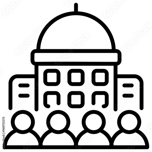 Public Sector Outline Icon