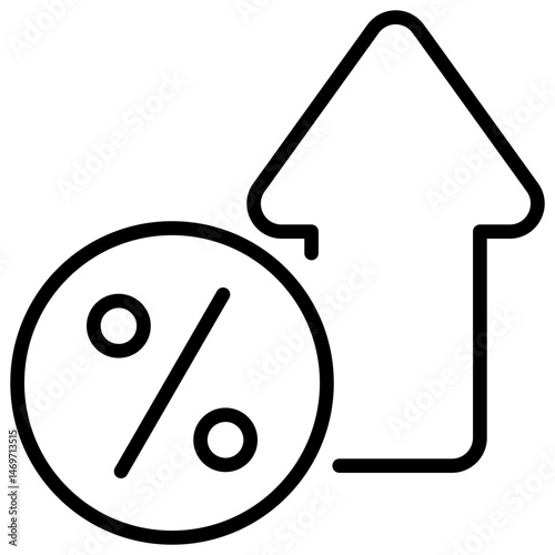 Growth Rate Outline Icon