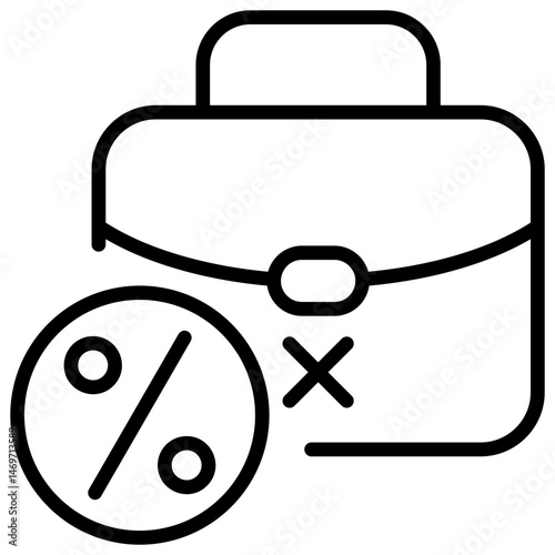 Unemployment Rate Outline Icon