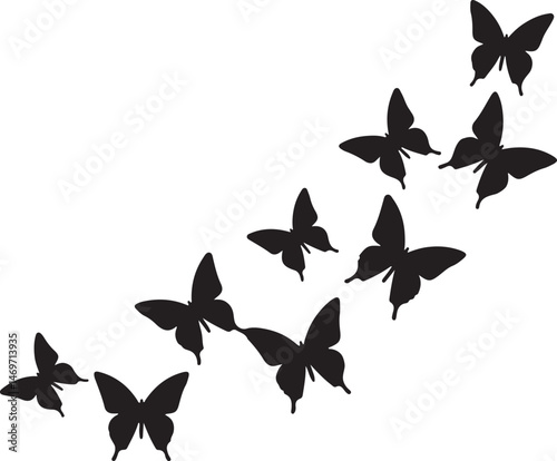 Butterfly Flight Silhouette – Minimalist Freedom Wall Art