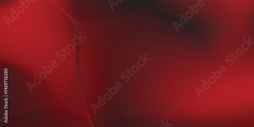 Dark red abstract background with ultraviolet neon glow, blurry light lines, waves
