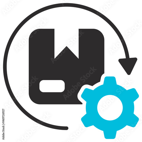 Consumption Glyph Blue Grey Icon