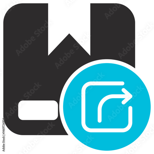 Export Glyph Blue Grey Icon