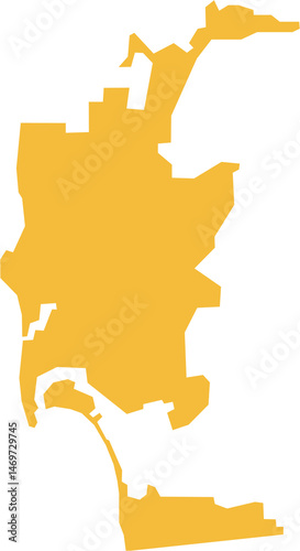 Obraz na płótnie freehand drawing of San Diego city map. w salonie