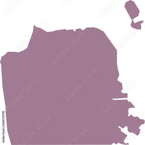 freehand drawing of San Francisco city map.