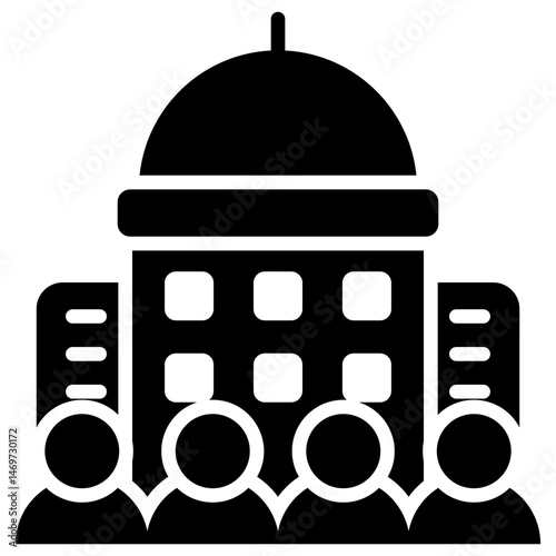 Public Sector Glyph Icon