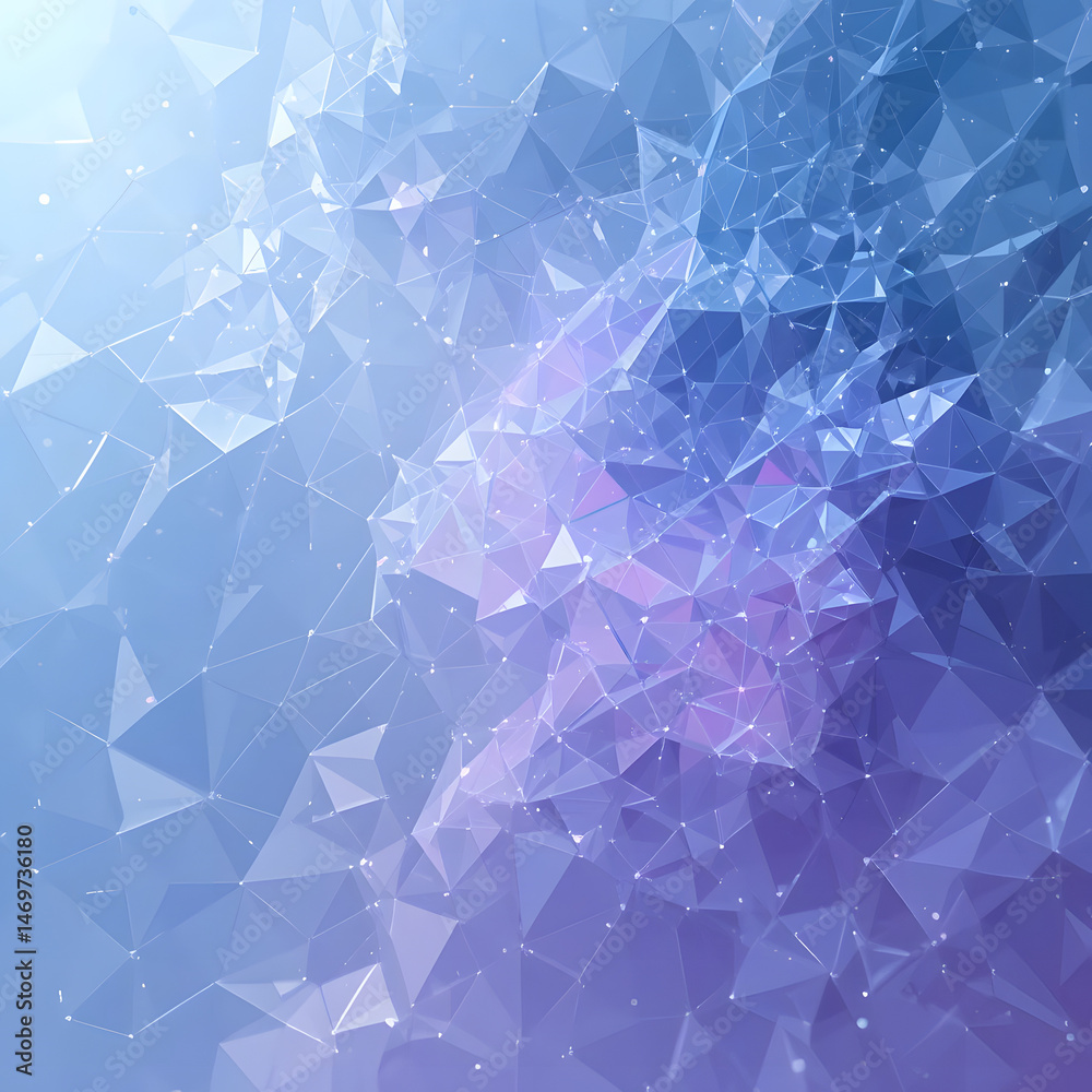 Naklejka premium Abstract blue geometric pattern with triangles creates a textured vector design