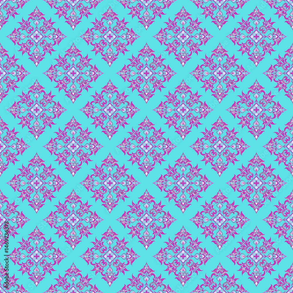 Seamless pattern with abstract floral ornament. Vector illustration for your design Seamless pattern with abstract floral ornament. Vector illustration for your design