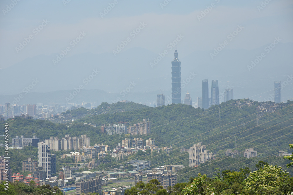 Fototapeta premium Panoramic view of Taipei, Republic of China