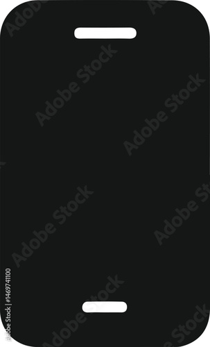 Smartphone vector icon for background graphic design. Modern black vector illustration of mobile gadget 