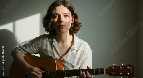 woman with guitar