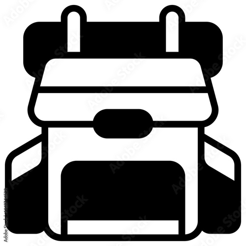 Backpack outline mixed icon