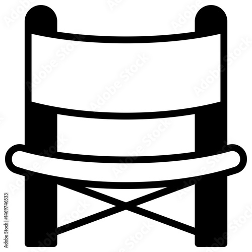 Folding Chair outline mixed icon