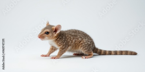 European Dormouse, Glis glis, Isolated on White