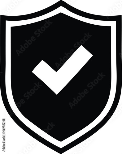 This is a glossy 3d check mark icon vector illustration for web design, a shiny yes symbol for downloading on a website