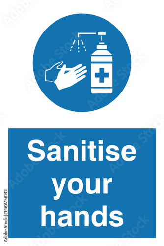 Sanitizer with drop and hand solid icon, Wash and sanitize your hands vector icon