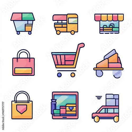 Ecommerce Icon Set for Digital Commerce