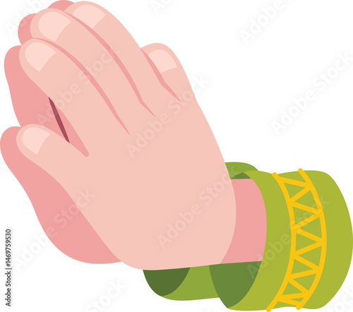 Hand in Prayer Gesture, Spiritual and Religious Concept