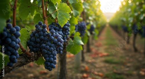 Wallpaper Mural Lush vineyard, ripe grapes Torontodigital.ca