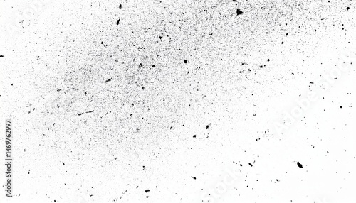 Black Speckles Scattered White Background Texture Overlay