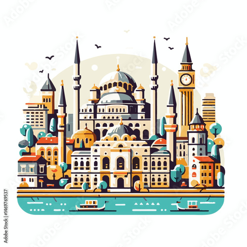 istanbul, turkey, travel, tourism, cityscape, city, landmark, architecture, turkish, building, bosphorus, skyline, mosque, sea, historic, blue, tower, sky, ancient, islam, constantinople, ottoman, cul