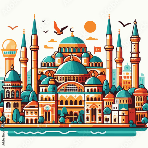 istanbul, turkey, travel, tourism, cityscape, city, landmark, architecture, turkish, building, bosphorus, skyline, mosque, sea, historic, blue, tower, sky, ancient, islam, constantinople, ottoman, cul