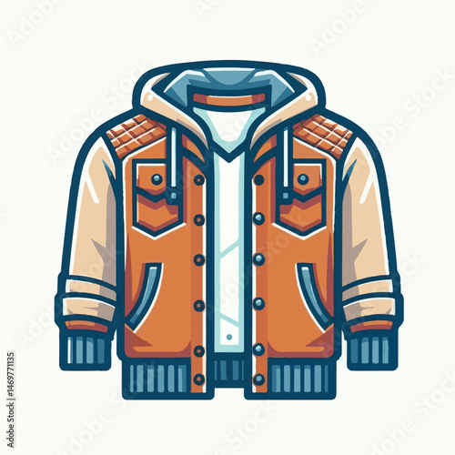 fashion, casual, garment, jacket, apparel, clothing, clothes, isolated, design, textile, wear, front, sportswear, template, outerwear, illustration, winter, mockup, coat, blank, warm, collar, zipper, 