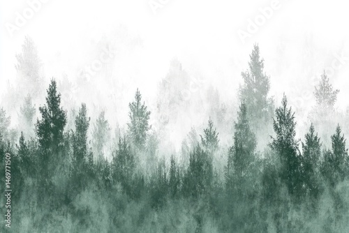 Misty Forest Scene