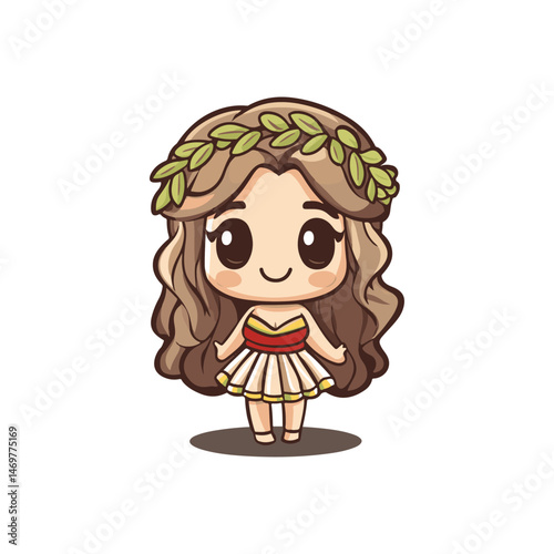 forest woman cartoon design vector mascot