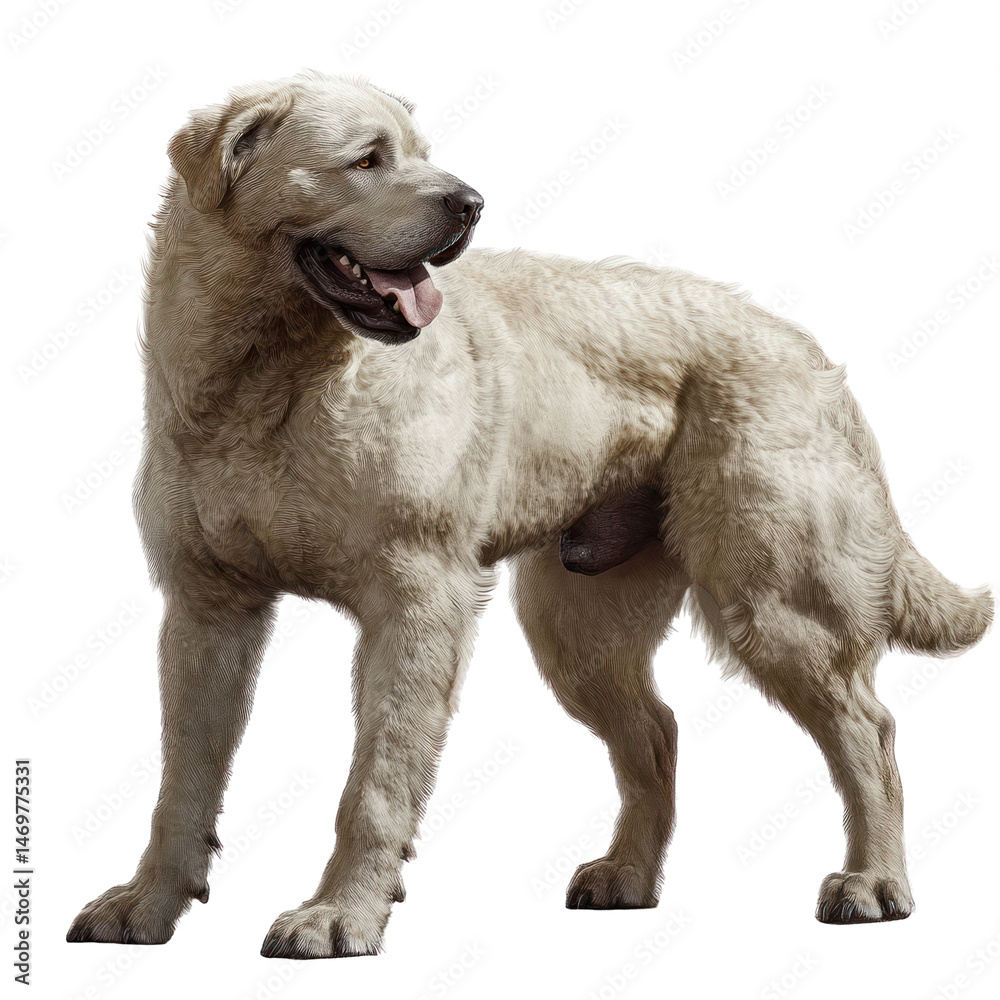 Fototapeta premium Majestic Canine: A loyal, strong dog stands confidently, exuding an air of reliability and companionship, ready to offer comfort.