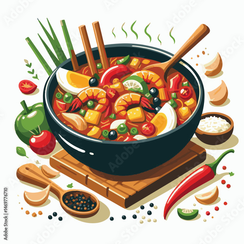 rice, jambalaya, dish, dinner, american, creole, cuisine, food, louisiana, meal, chicken, vegetable, sausage, meat, shrimp, cooked, gourmet, tomato, cajun, spanish, spicy, paella, bowl, onion, lunch, 