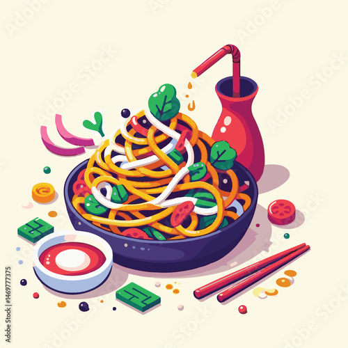 food, asian, cuisine, japchae, meal, korean, healthy, gourmet, sesame oil, traditional, beef, carrot, asia, noodle, korean food, onion, plate, sesame, spinach, vegetable, background, korean culture, j