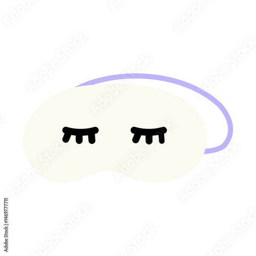 Eye mask. Sweet dream, comfort, sleep, nap, insomnia, lifestyle concepts. Flat vector design isolated illustration.