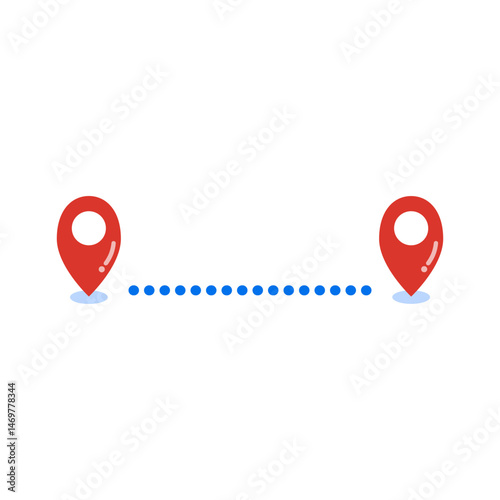 Pin map route. Location, direction, distance, technology and navigation concepts. Flat decorative vector design isolated illustration.
