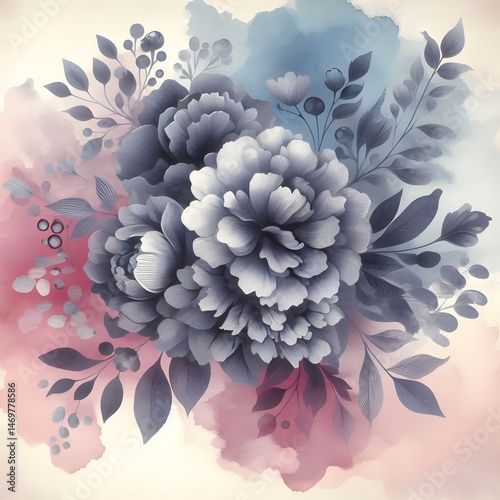 watercolor flowers illustration