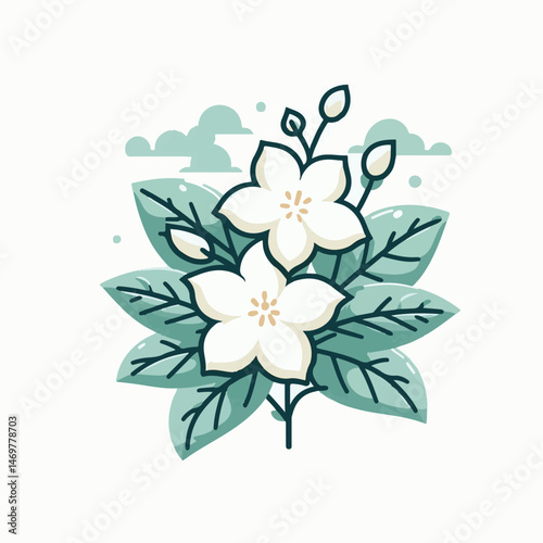 jasmine, floral, blossom, spring, plant, flower, bloom, nature, fresh, white, beautiful, beauty, natural, flora, garden, petal, blooming, isolated, background, summer, aroma, object, bud, decorative, 
