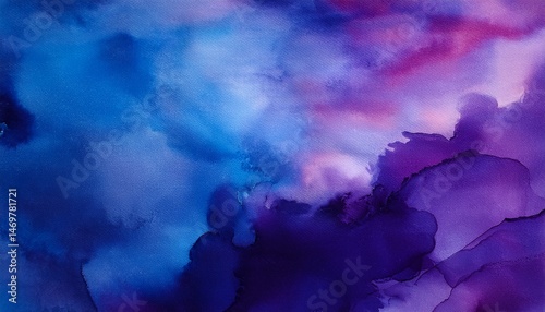 Abstract Alcohol Ink Painting Blues, Purples, and Deep Hues