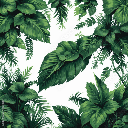 Creeper Plants Art Illustration Vector
