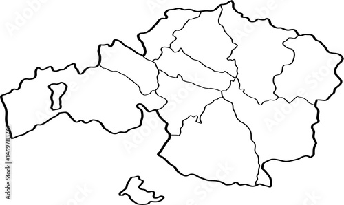 Obraz na płótnie freehand drawing of Bilbao city map. w salonie