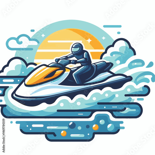 water, sport, summer, boat, sea, ocean, activity, jet, speed, wave, fun, recreation, vacation, travel, fast, ski, outdoor, holiday, beach, scooter, blue, lifestyle, leisure, jetski, extreme, transport