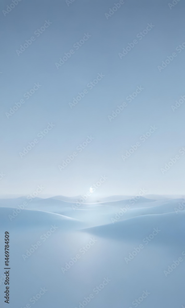 Fototapeta premium Subtle light blue to white pastel sky gradient, evokes calmness and tranquility Smooth, peaceful abstract , nature, calm