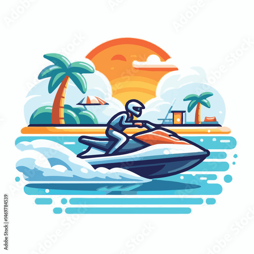 water, sport, summer, boat, sea, ocean, activity, jet, speed, wave, fun, recreation, vacation, travel, fast, ski, outdoor, holiday, beach, scooter, blue, lifestyle, leisure, jetski, extreme, transport