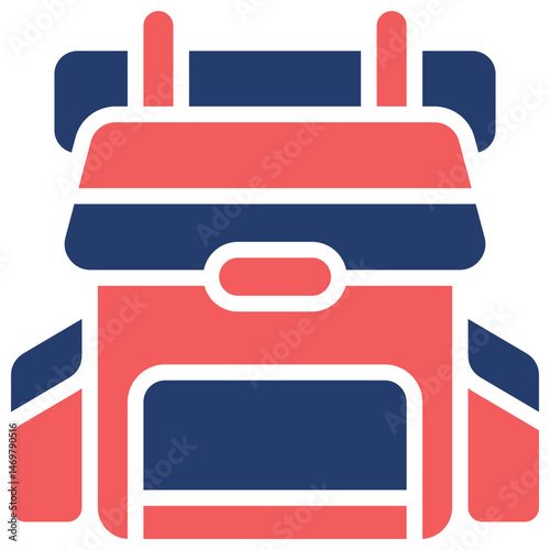 Backpack glyph color icon
