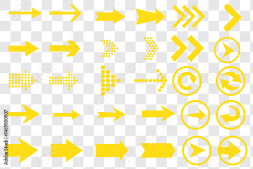 Arrow icon set. Arrow. Cursor. Collection different arrows sign. Black vector arrows icons. Modern simple arrows. Vector illustration.