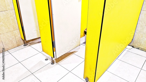 row of yellow doors